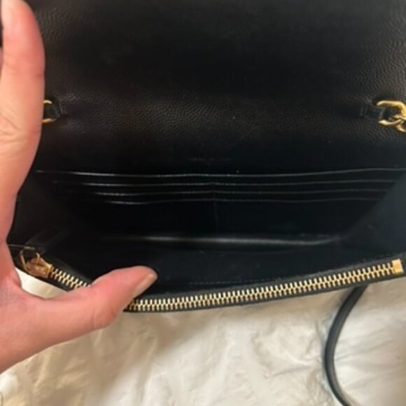 Saint Laurent Women's Small Ysl Wallet On Chain - Picture 8 of 9